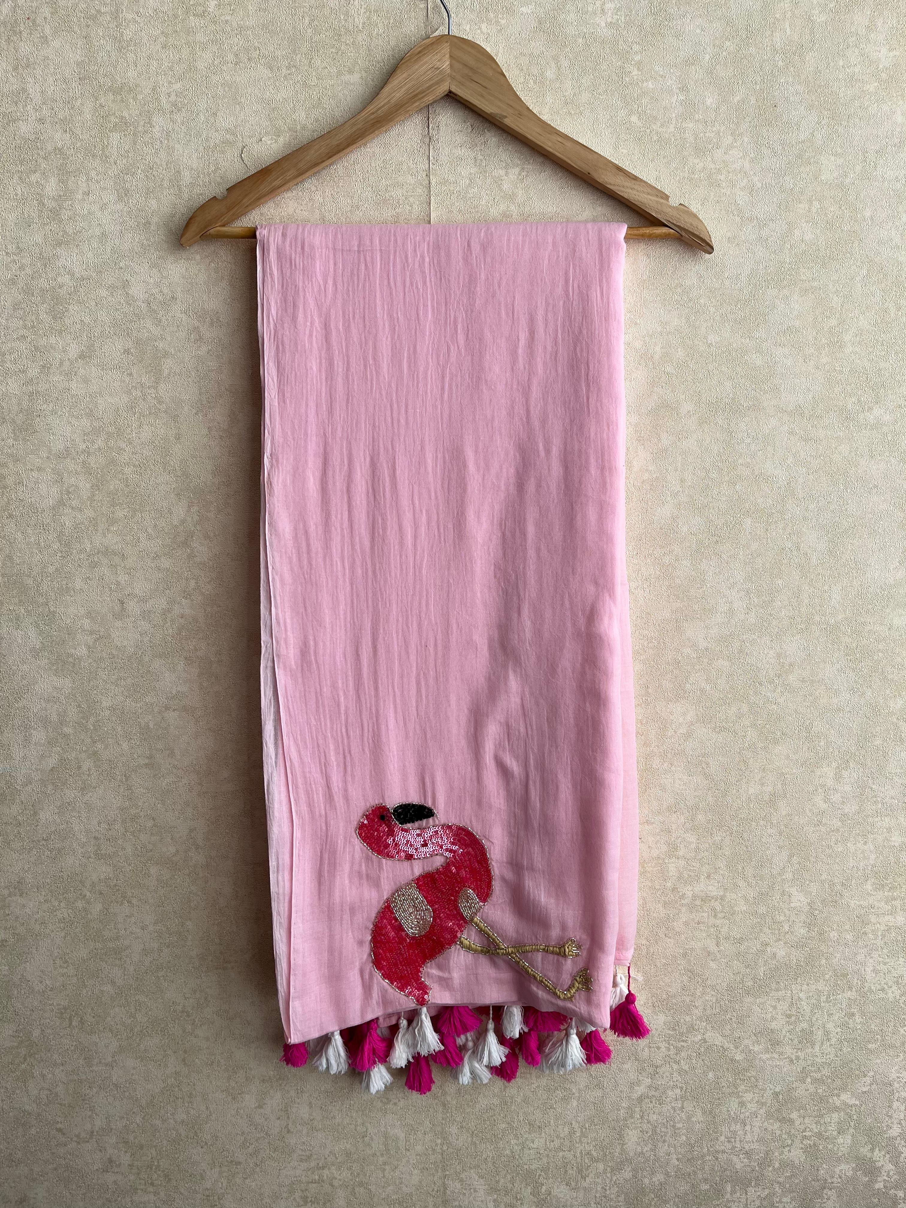 Flamingo Saree-PMCSQR2