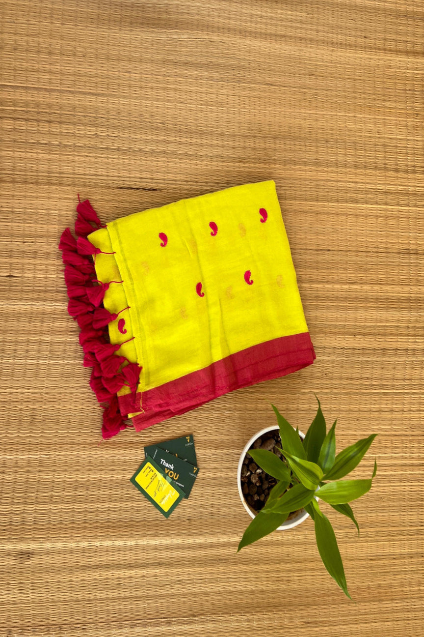 Alphonsa Yellow Saree-VCM103