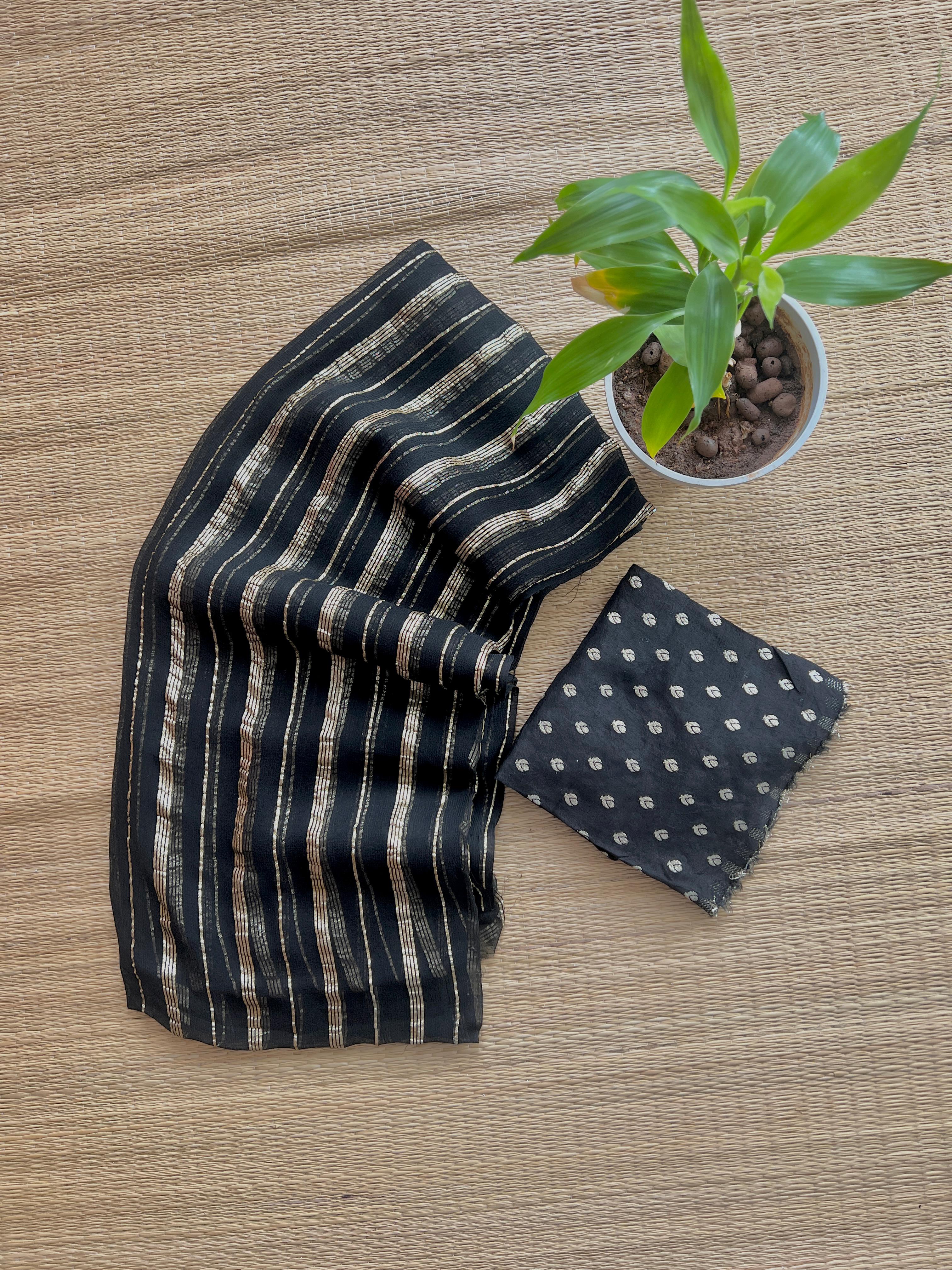 ANUSREE BLACK SAREE-VCV010