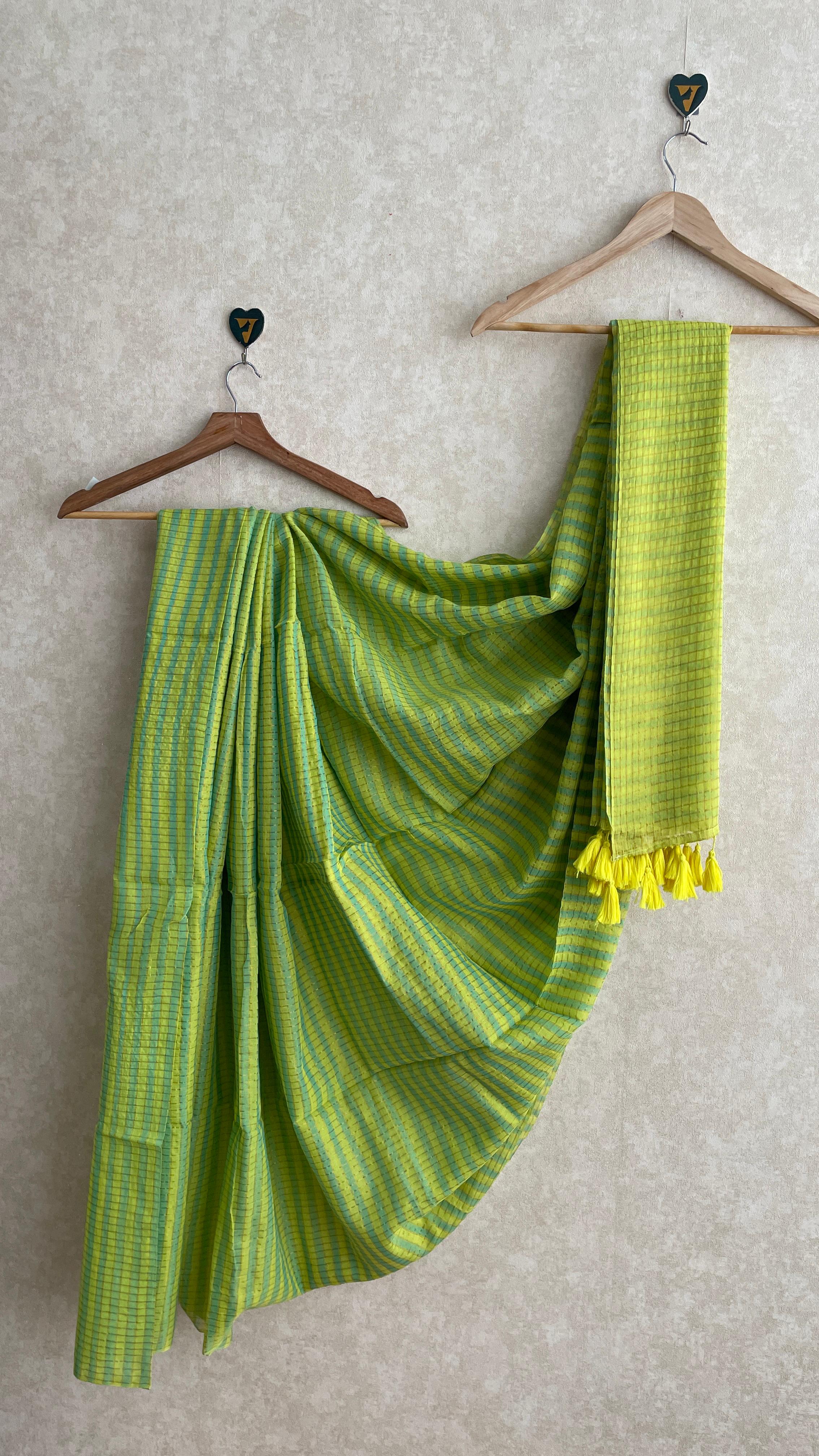 Pavithra Lemon Saree Thrift-VCM009