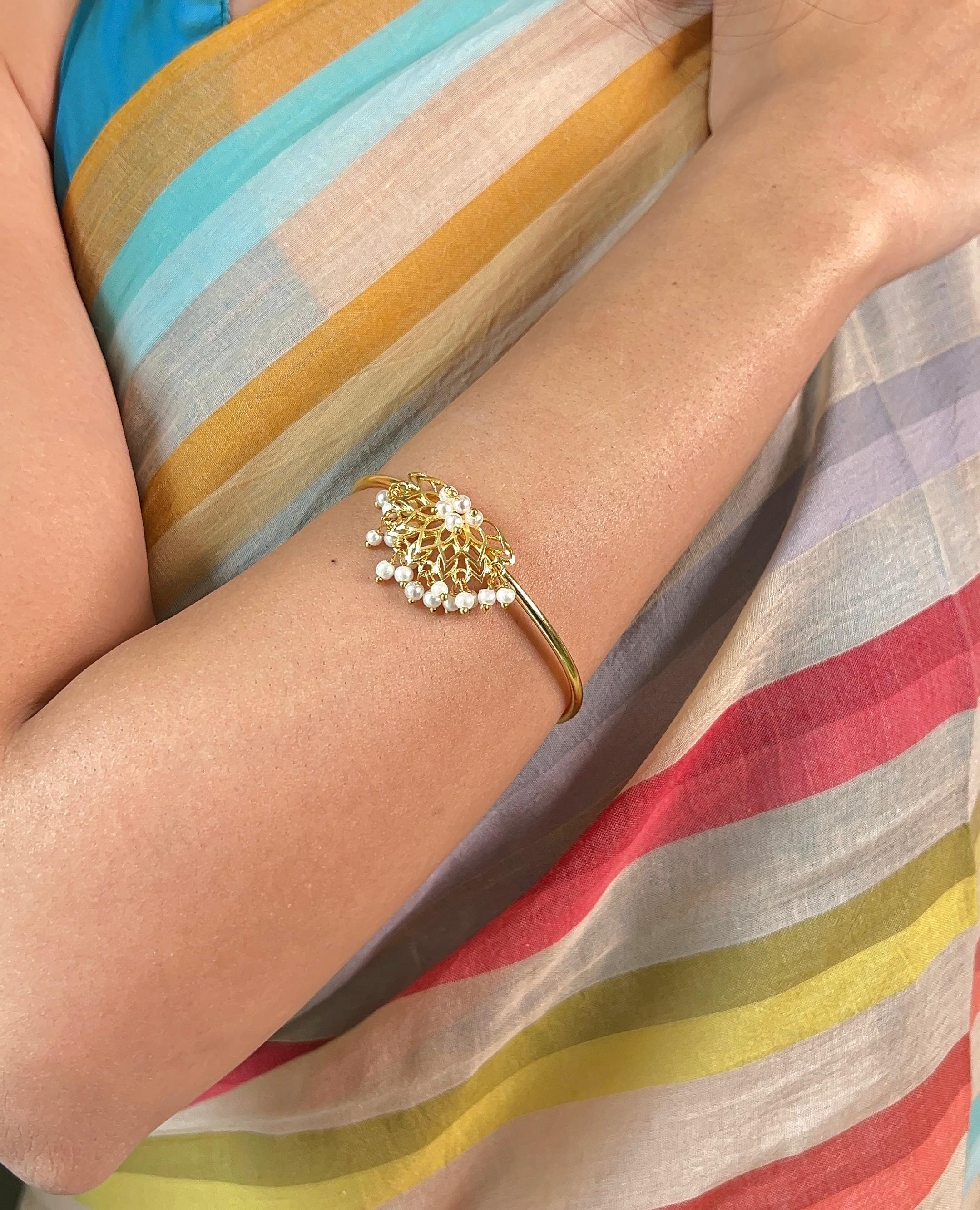 Lotus Brass Bangle-VJBR006