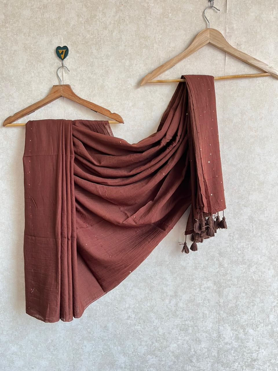 Pattas Brown Saree-VCM230