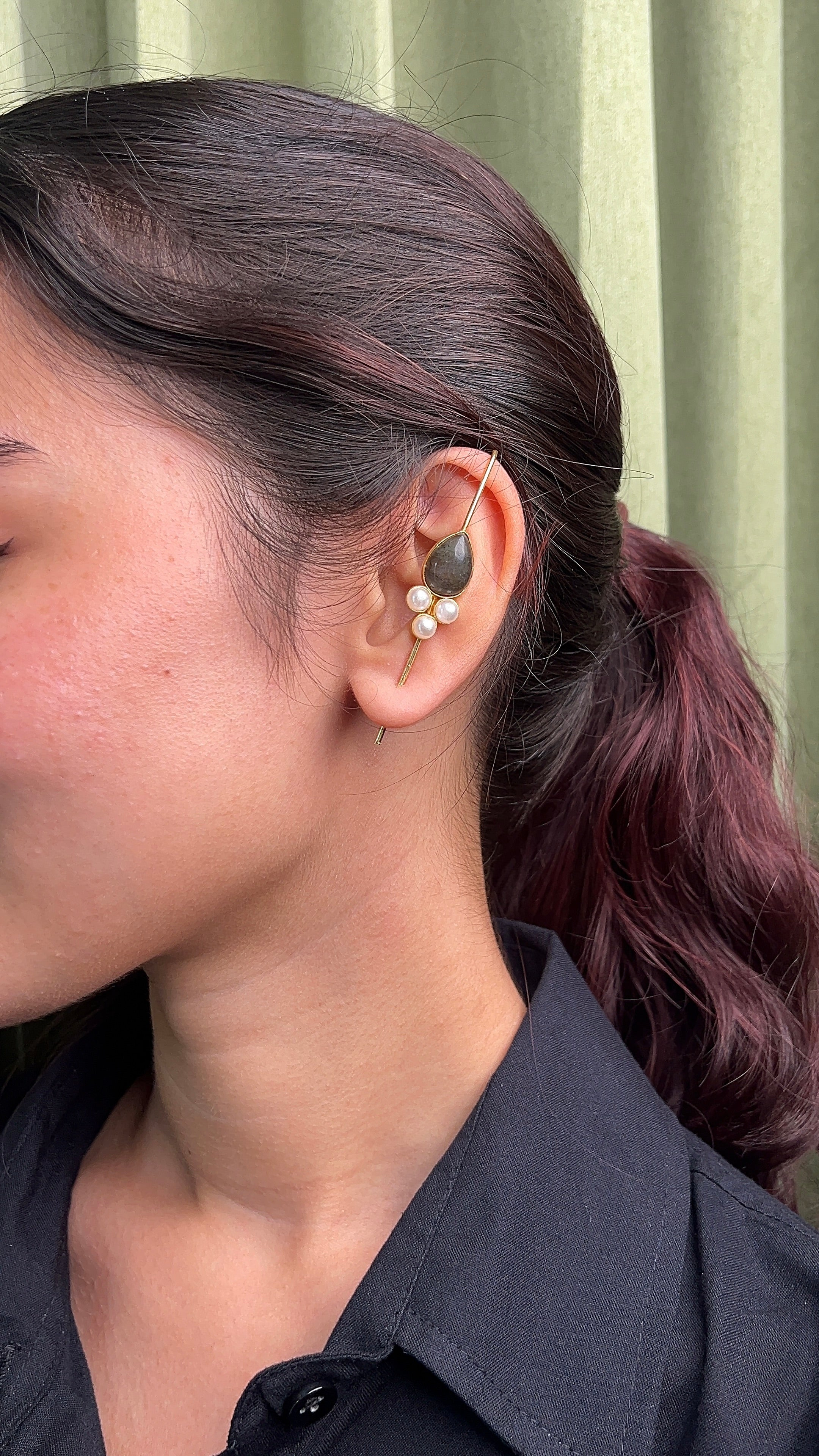 Peardrop Ear Cuff-VJEC013