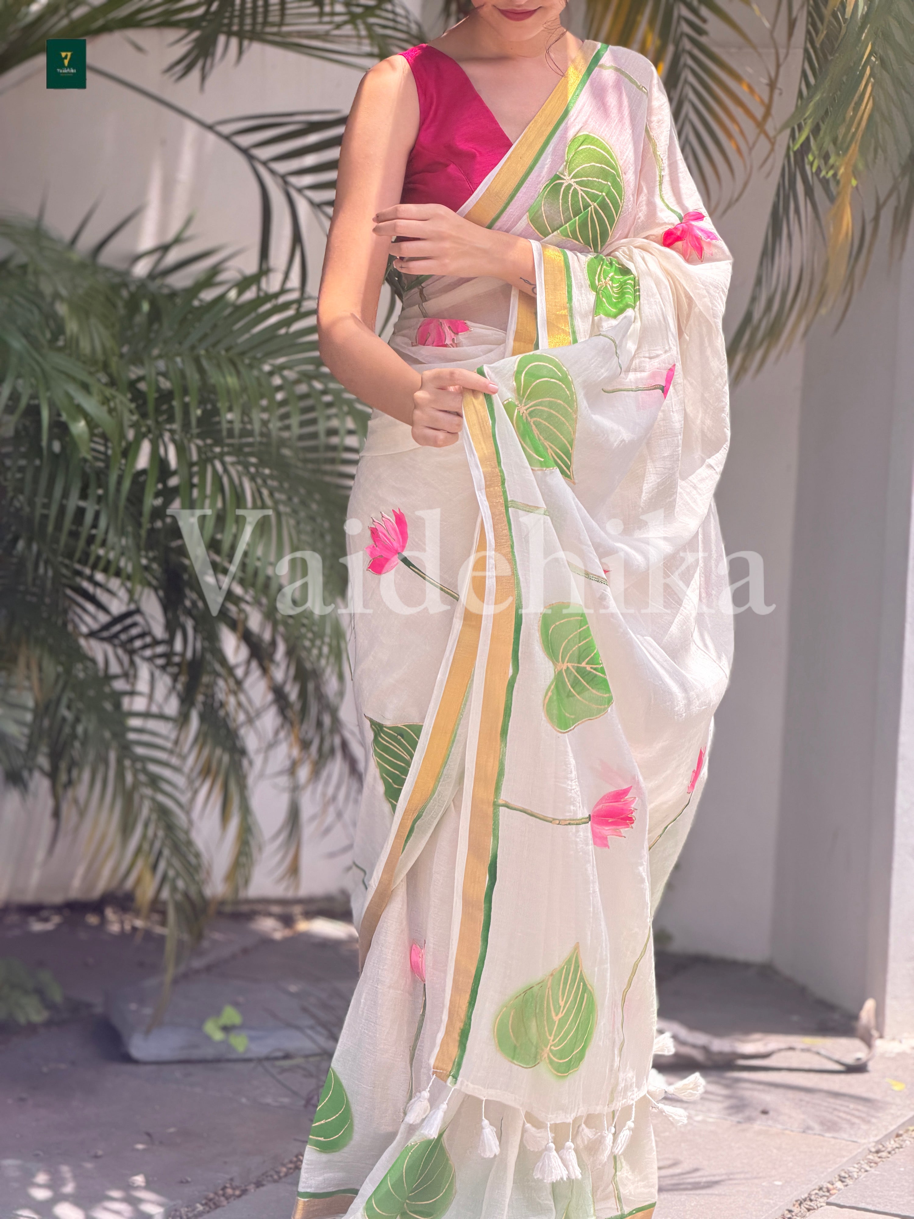 Pearl Lotus Saree-VL02