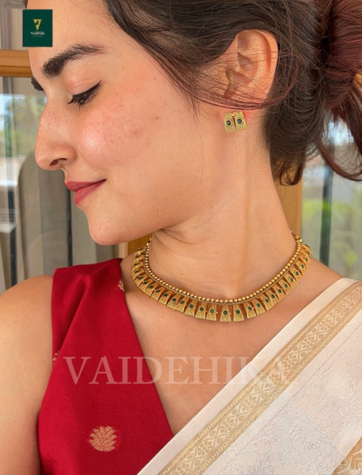 Ruby Charm Necklace-VJN113