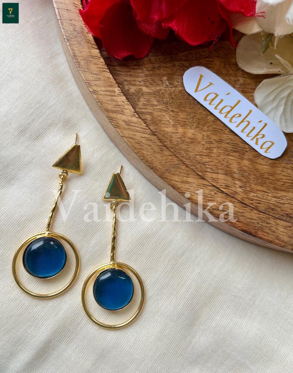 Ocean Glow Drop Earrings-VJO001