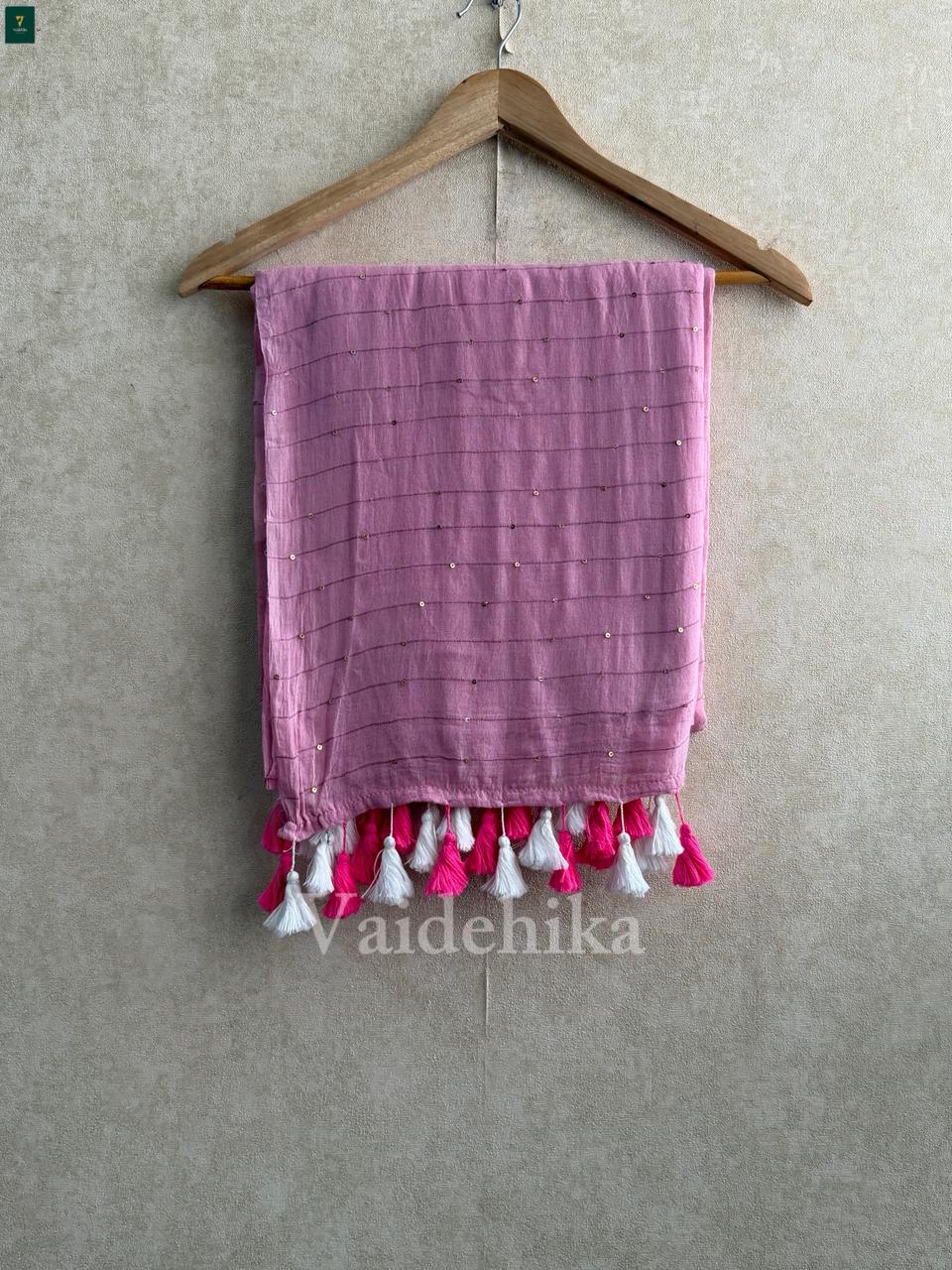 Pattas Pink Saree-PMCSQBP1