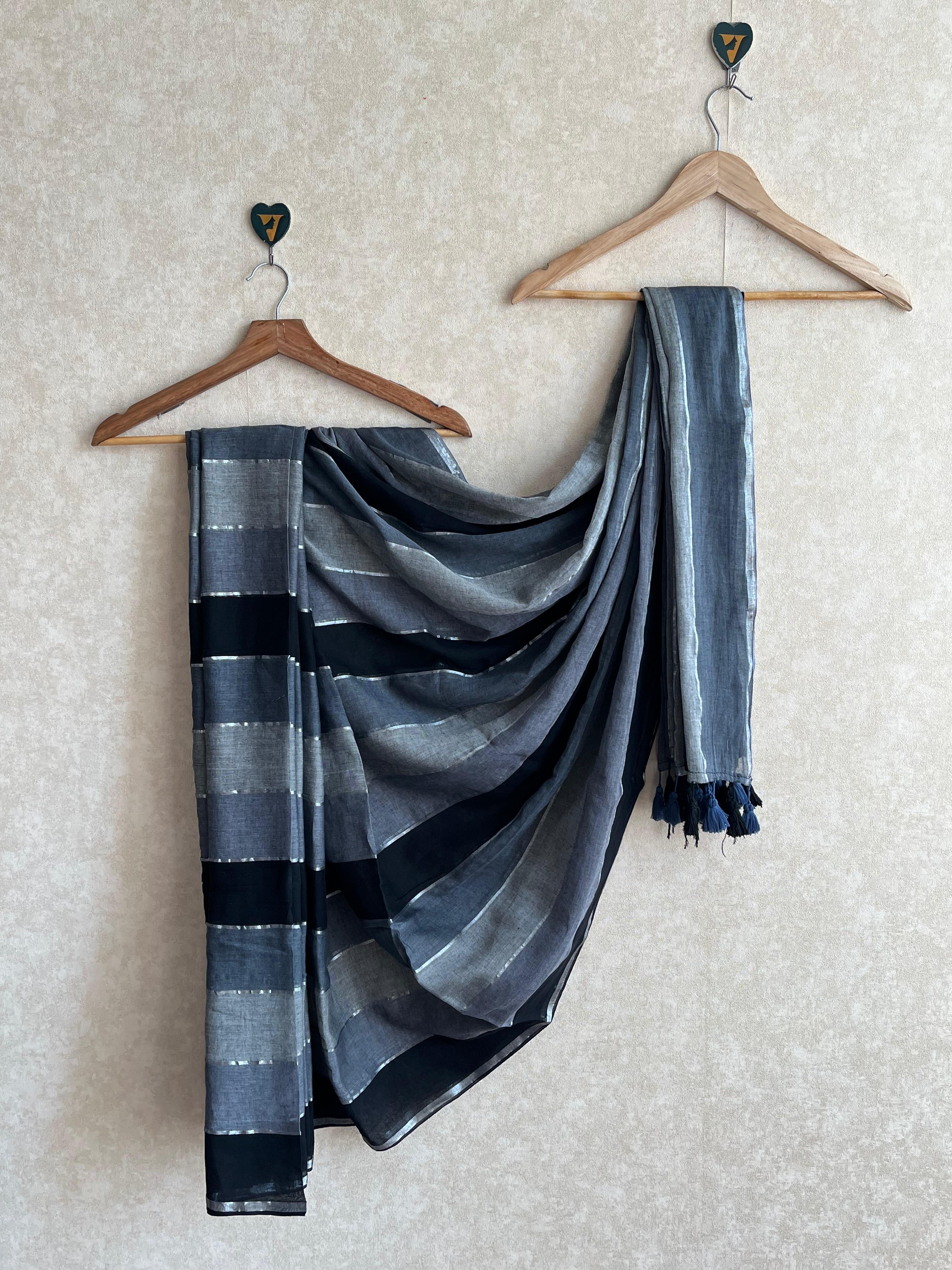 Holi Grey Saree-VCM204