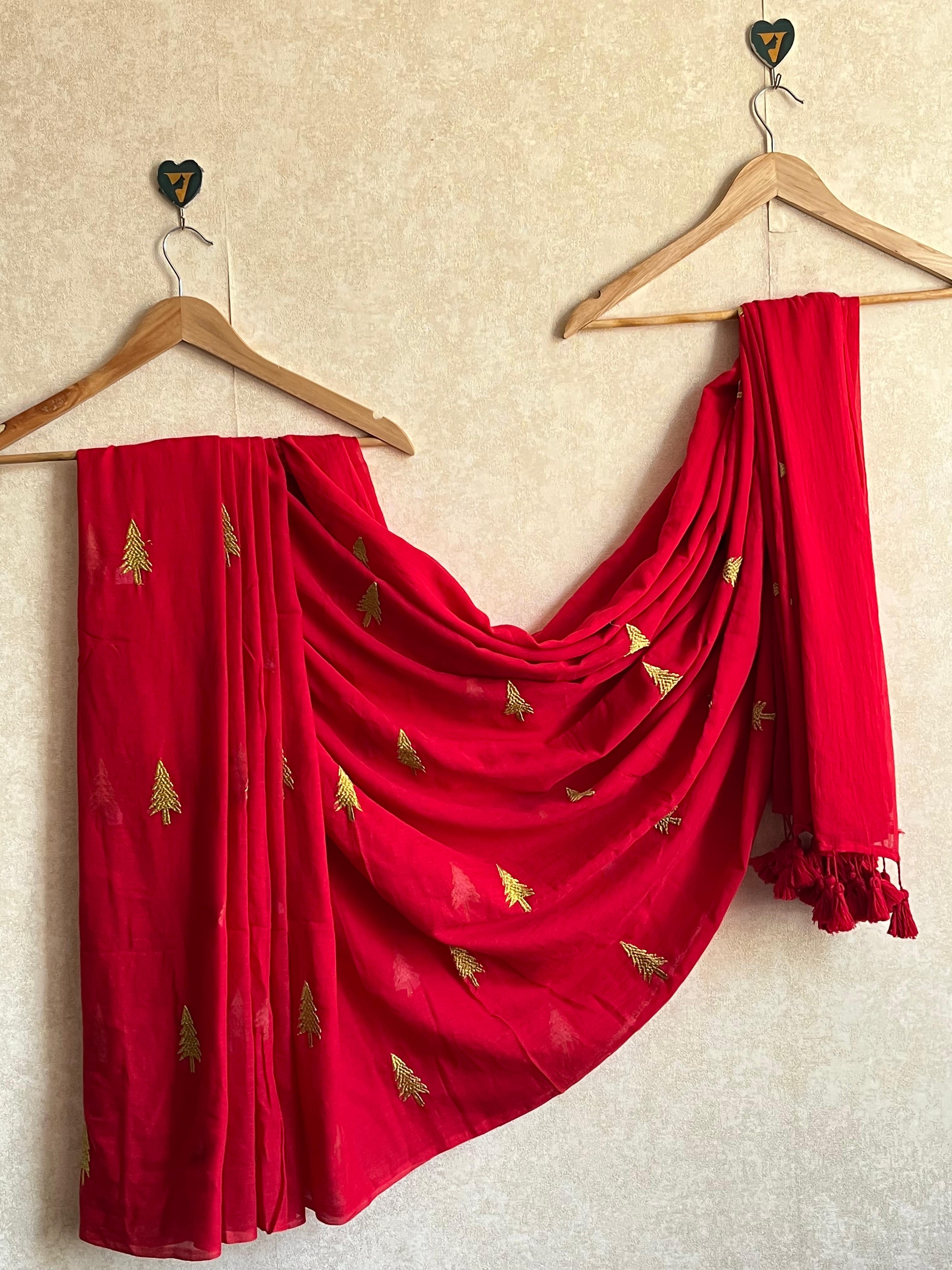 WINTER PINE SAREE- PMCEBR2