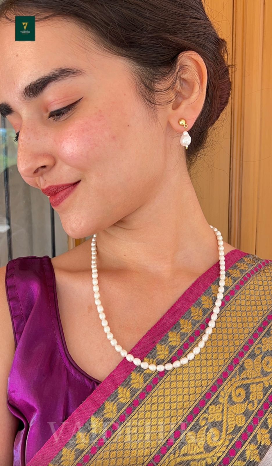 Single Strand Pearl Necklace-VJN087