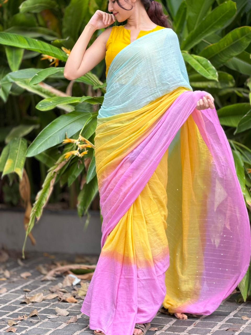 Pavi Saree Yellow-VA56