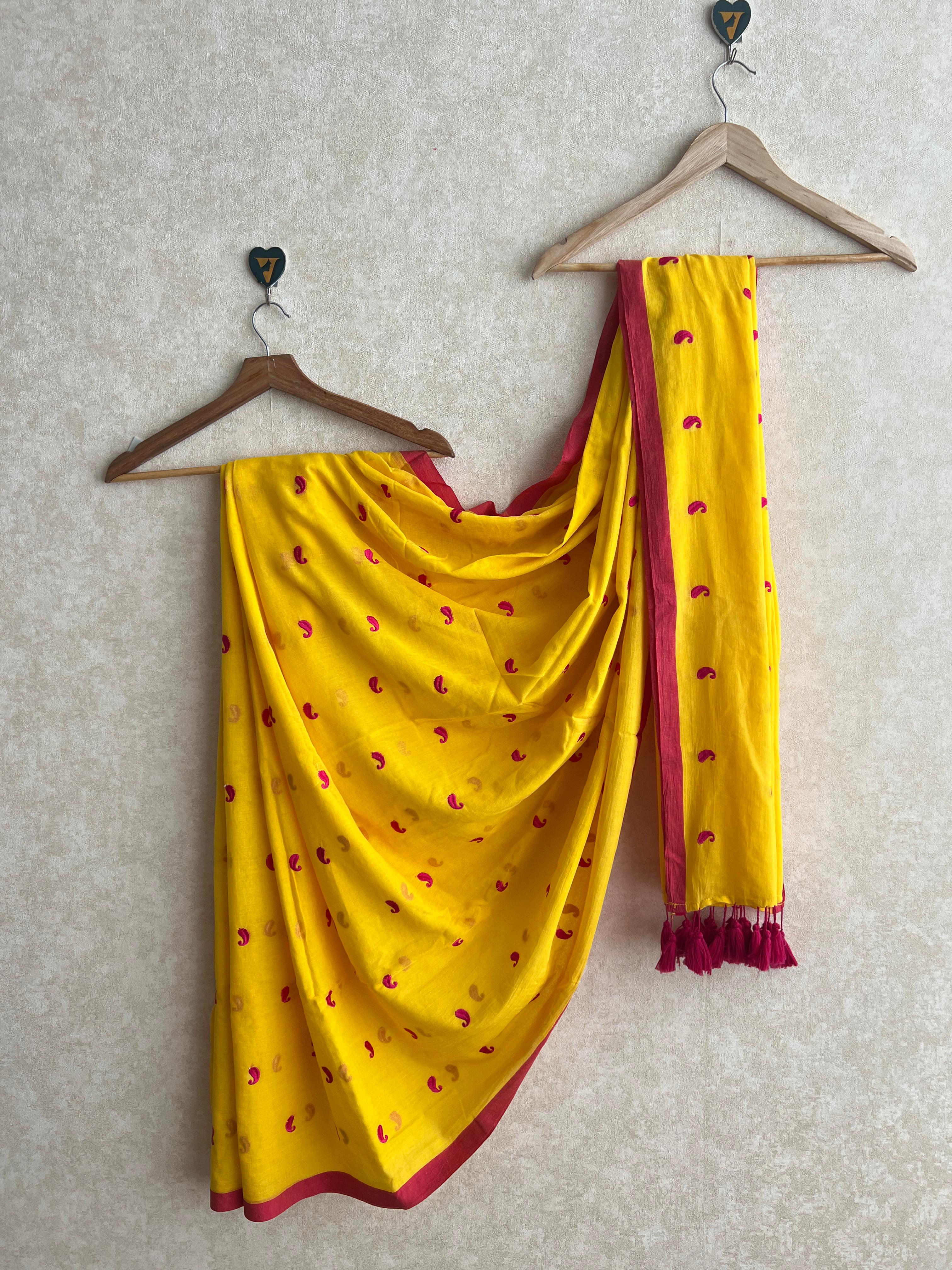 Alphonsa Yellow Saree- VCM388