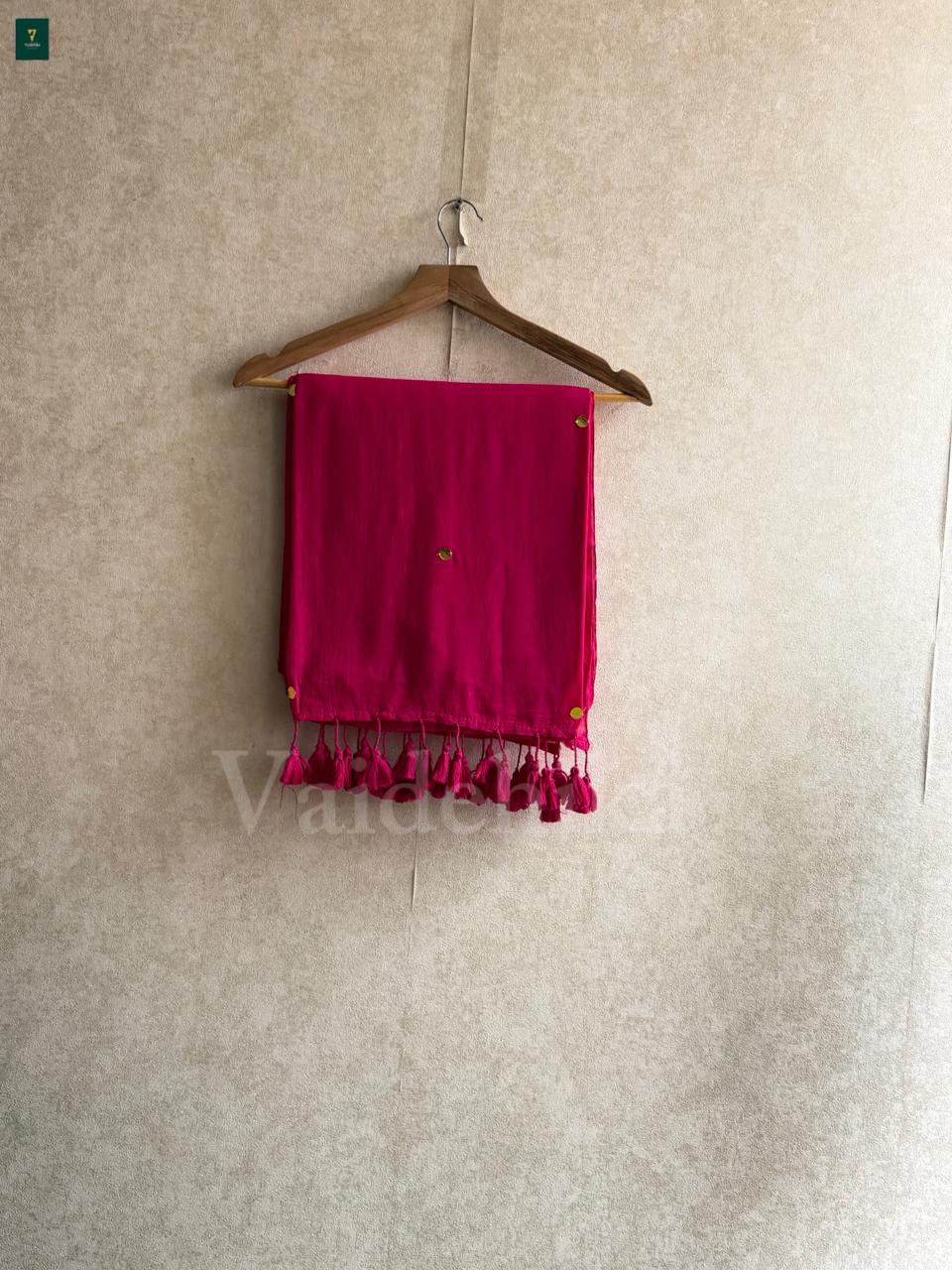 Chumak Gini Rani Pink Saree-PMCSQRP1