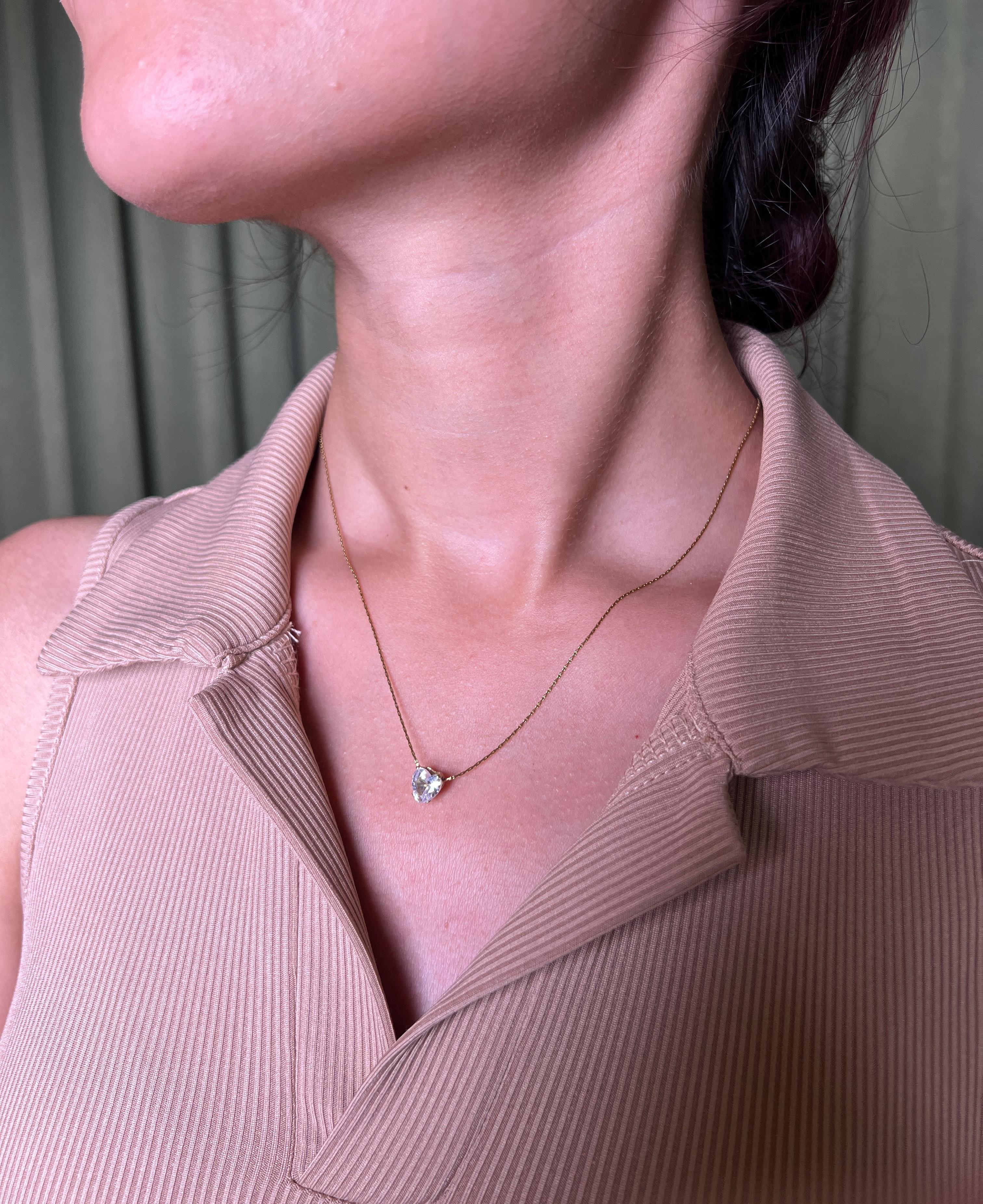 Crystal Sweetheart Necklace-VJAT027