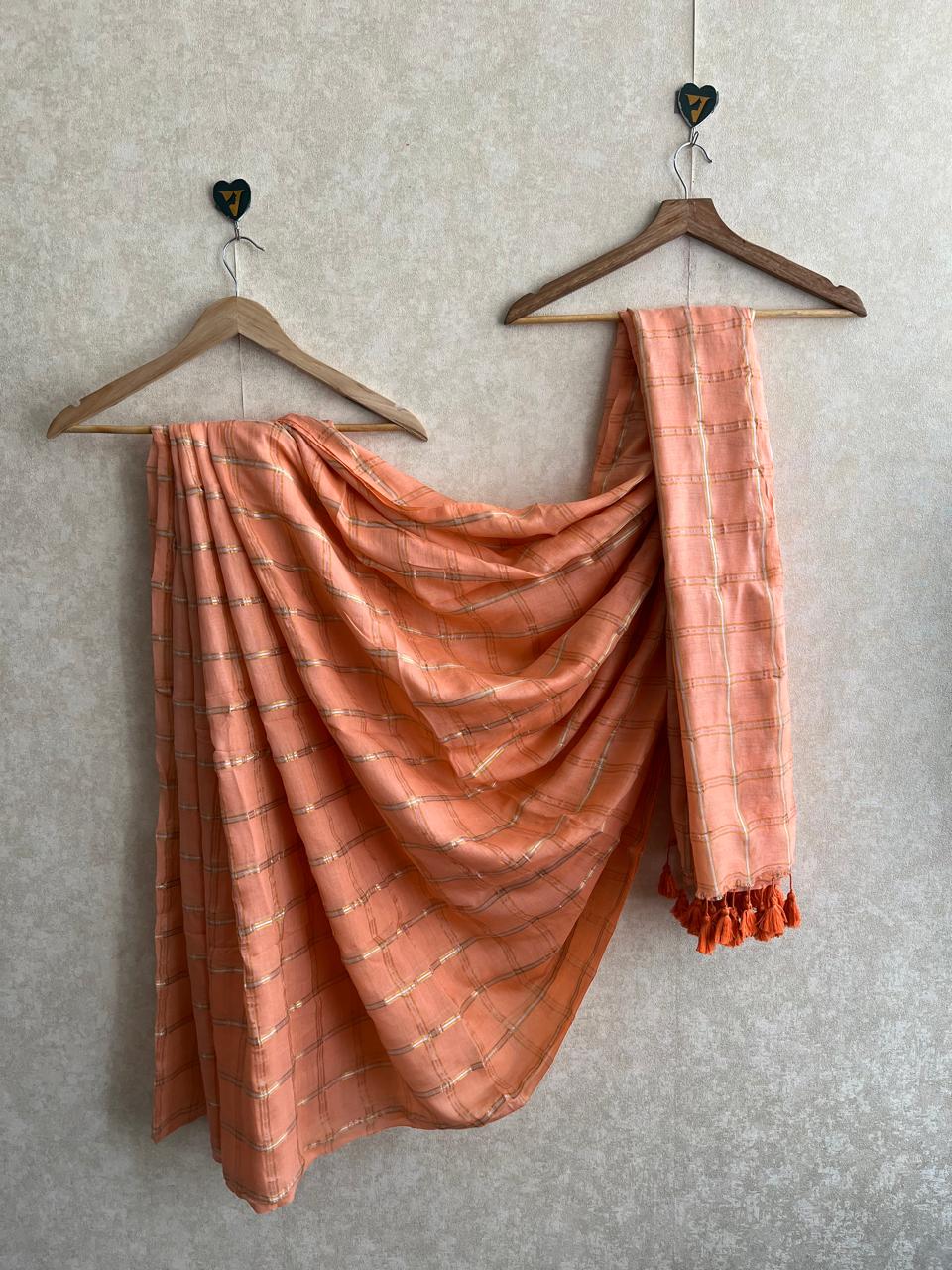 Kadalas check saree  -PMCCKB1
