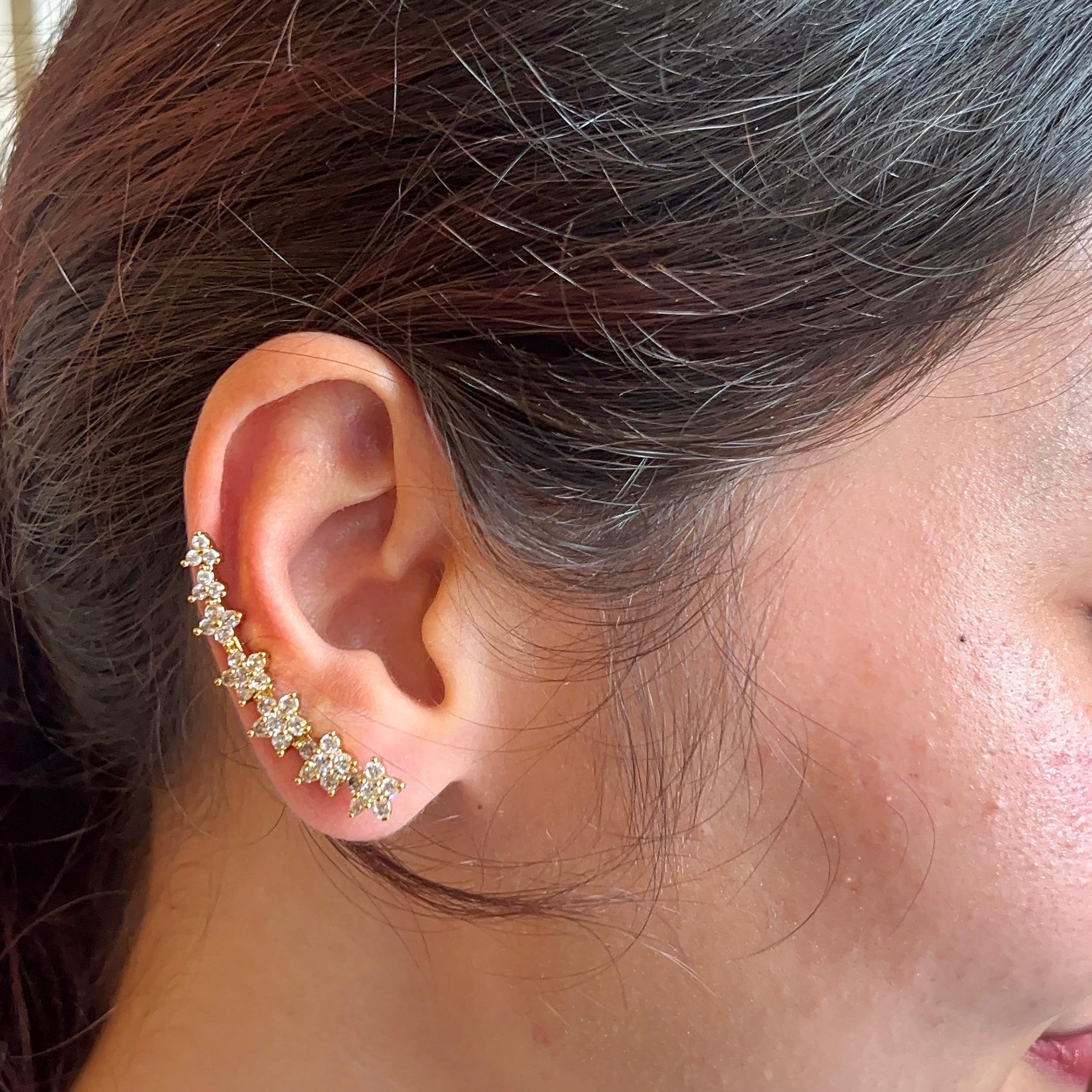 Mini Flowers AD Earcuff-VJEC031