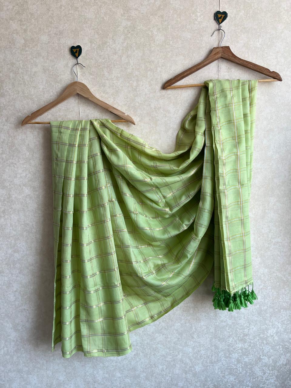 Kadalas check saree  -PMCCKB1