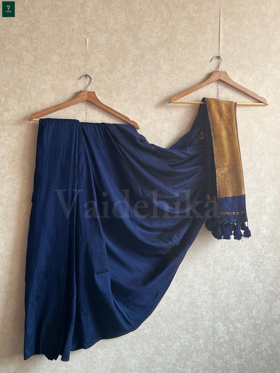 Teal Gold Saree-PMCTG001